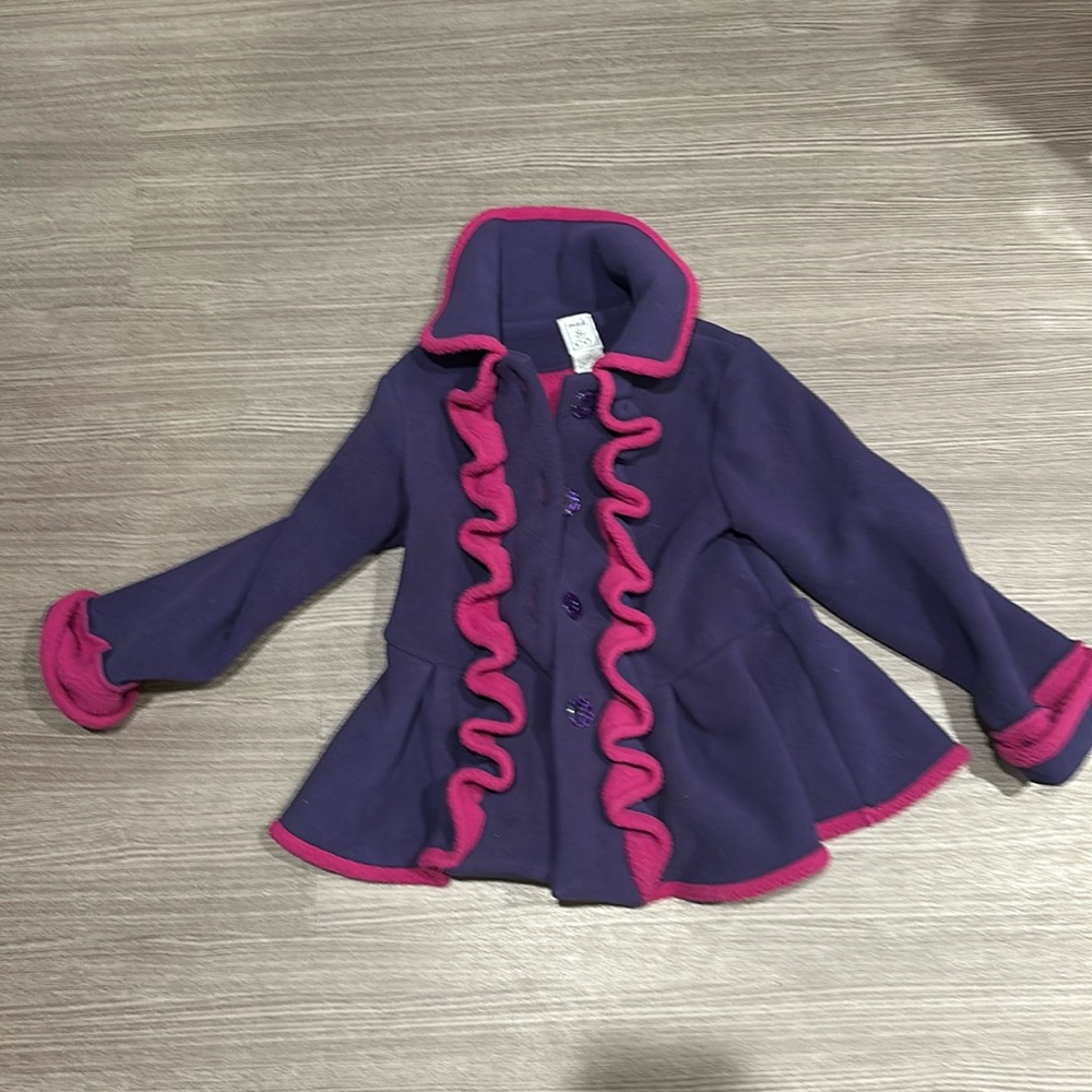 Girls button-down fleece coat